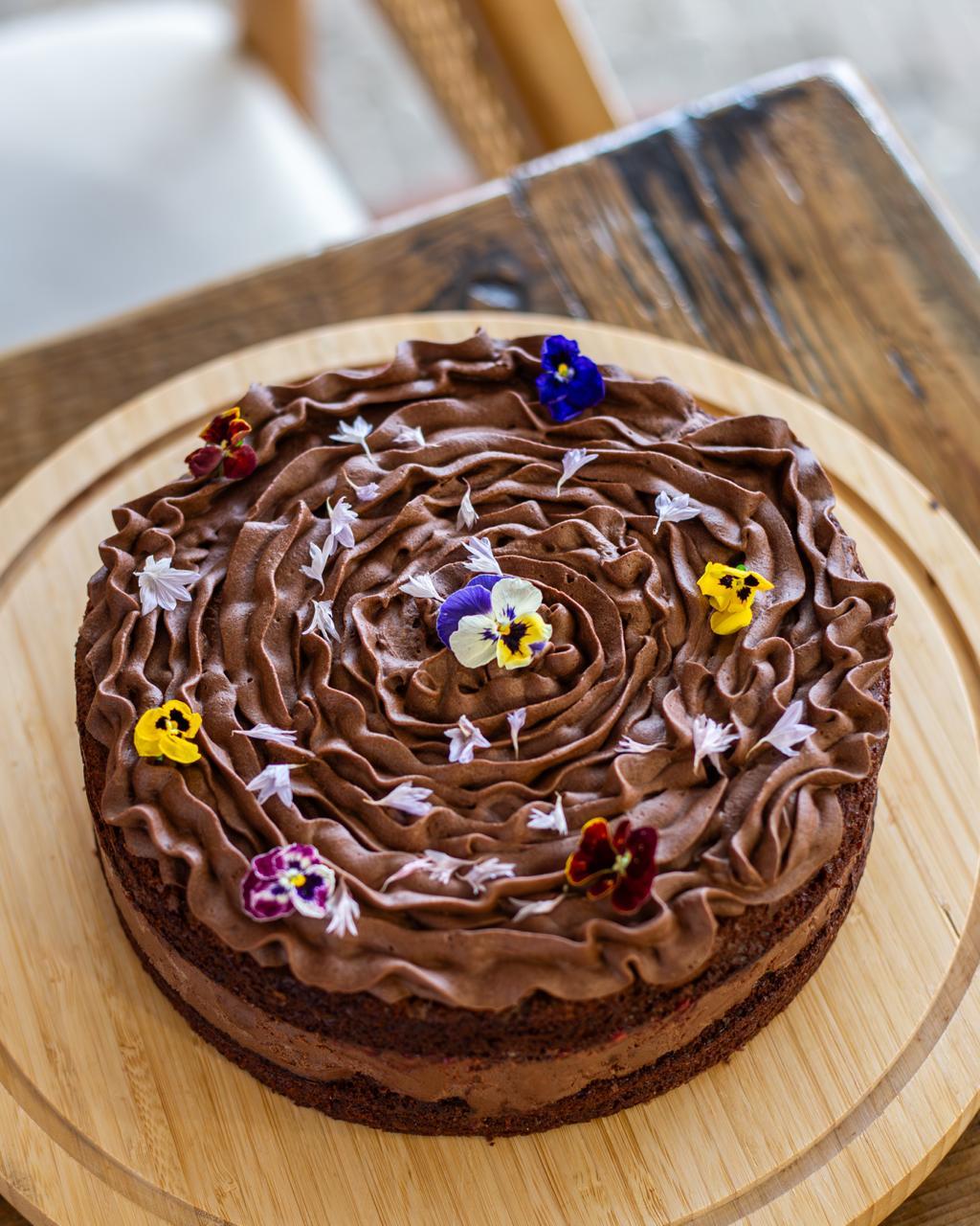 Raspberry chocolate mousse